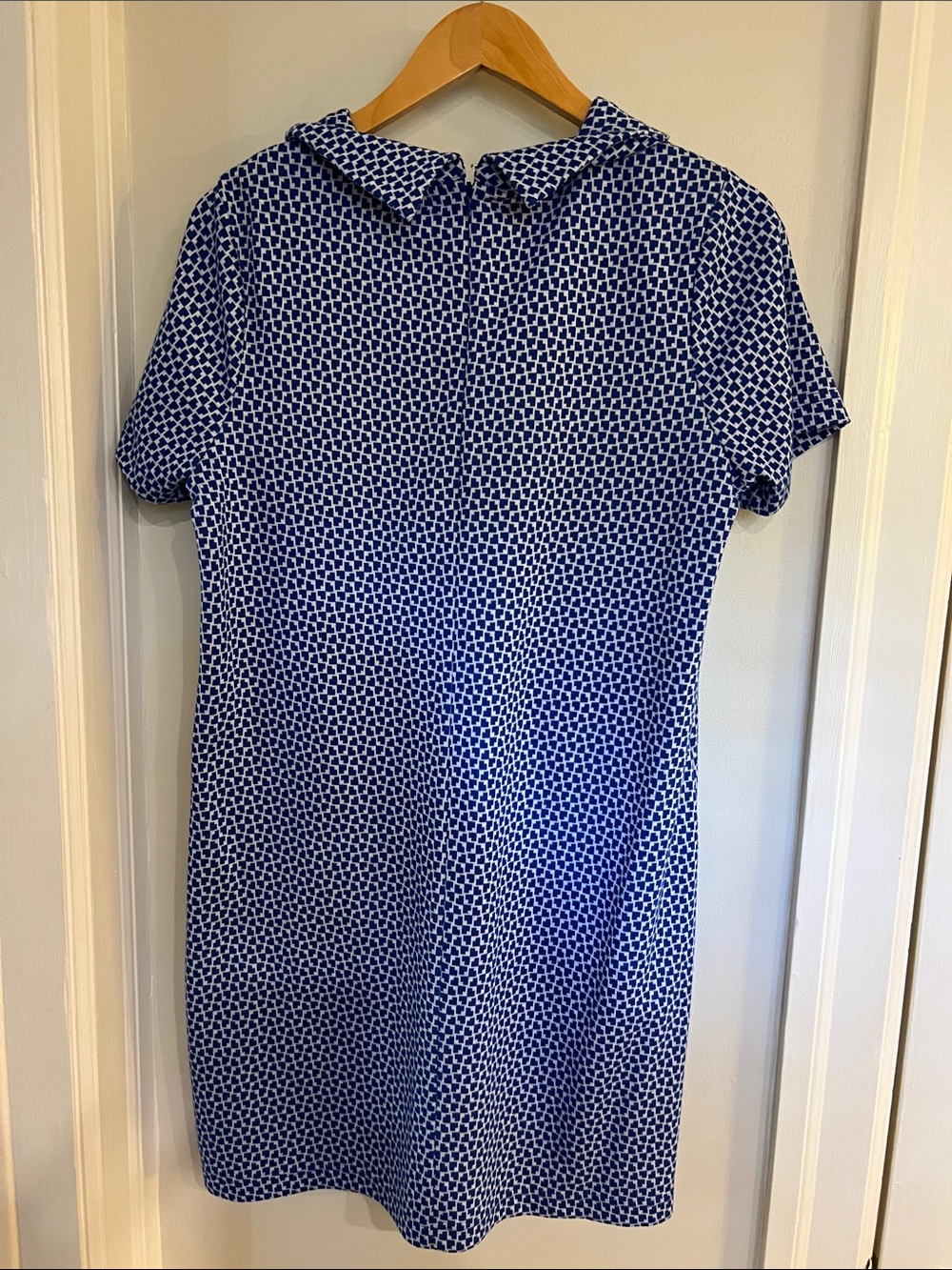 Tyler Boe Blue & White Short-Sleeve Patterned Mini Dress - Picture 3 of 3